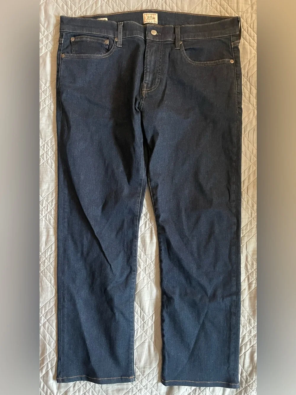 J CREW 484 Slim-fit stretch jean in aged indigo wash Size 34 $148 CF173
